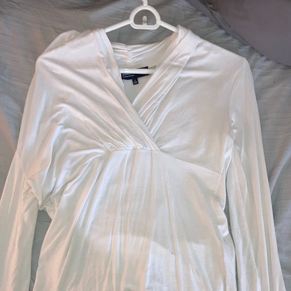 Slightly see-through white long sleeve